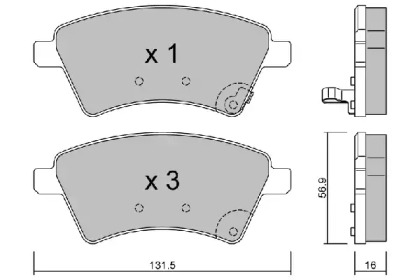 Комплект тормозных колодок AISIN BPFI-1020